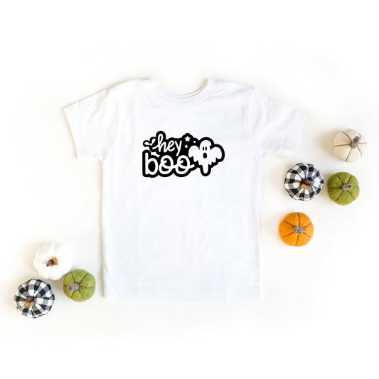 Hey Boo Ghost | Toddler Short Sleeve Crew Neck