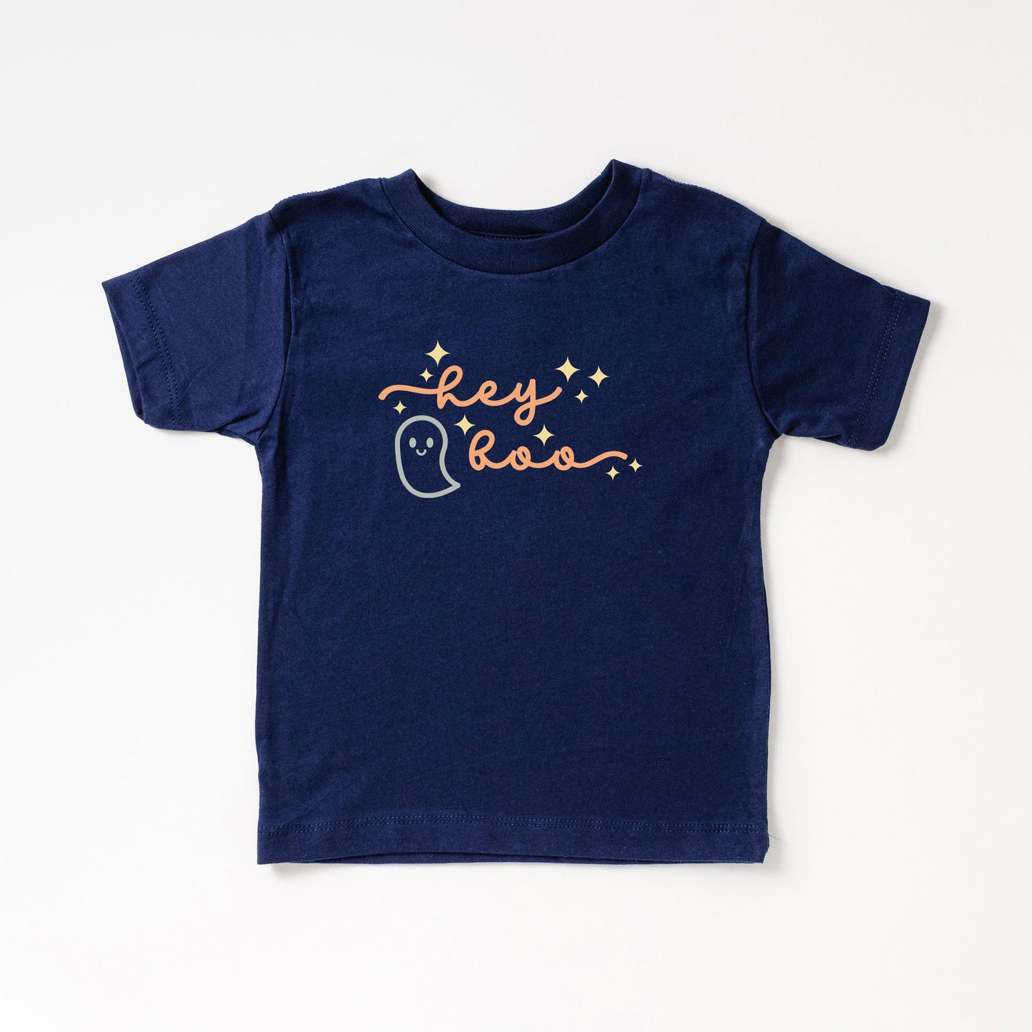 Hey Boo Ghost Kids | Toddler Short Sleeve Crew Neck