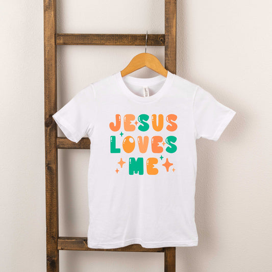 Jesus Loves Me Stars | Toddler Graphic Short Sleeve Tee