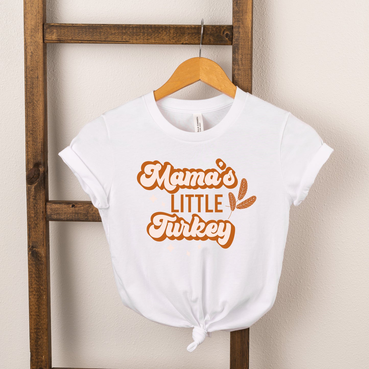 Mama's Little Turkey Colorful | Toddler Short Sleeve Crew Neck
