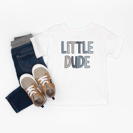 Little Dude Blue | Toddler Short Sleeve Crew Neck