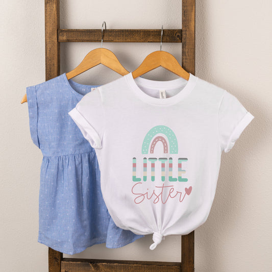 Little Sister Rainbow | Toddler Short Sleeve Crew Neck