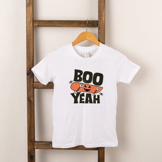 Boo Yeah Skateboard | Toddler Short Sleeve Crew Neck