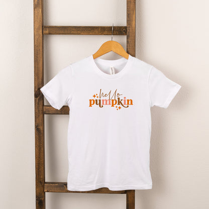 Hello Pumpkin Stars | Toddler Short Sleeve Crew Neck