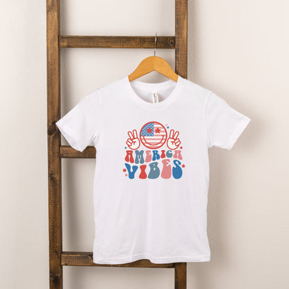 America Vibes Peace Signs | Toddler Short Sleeve Crew Neck