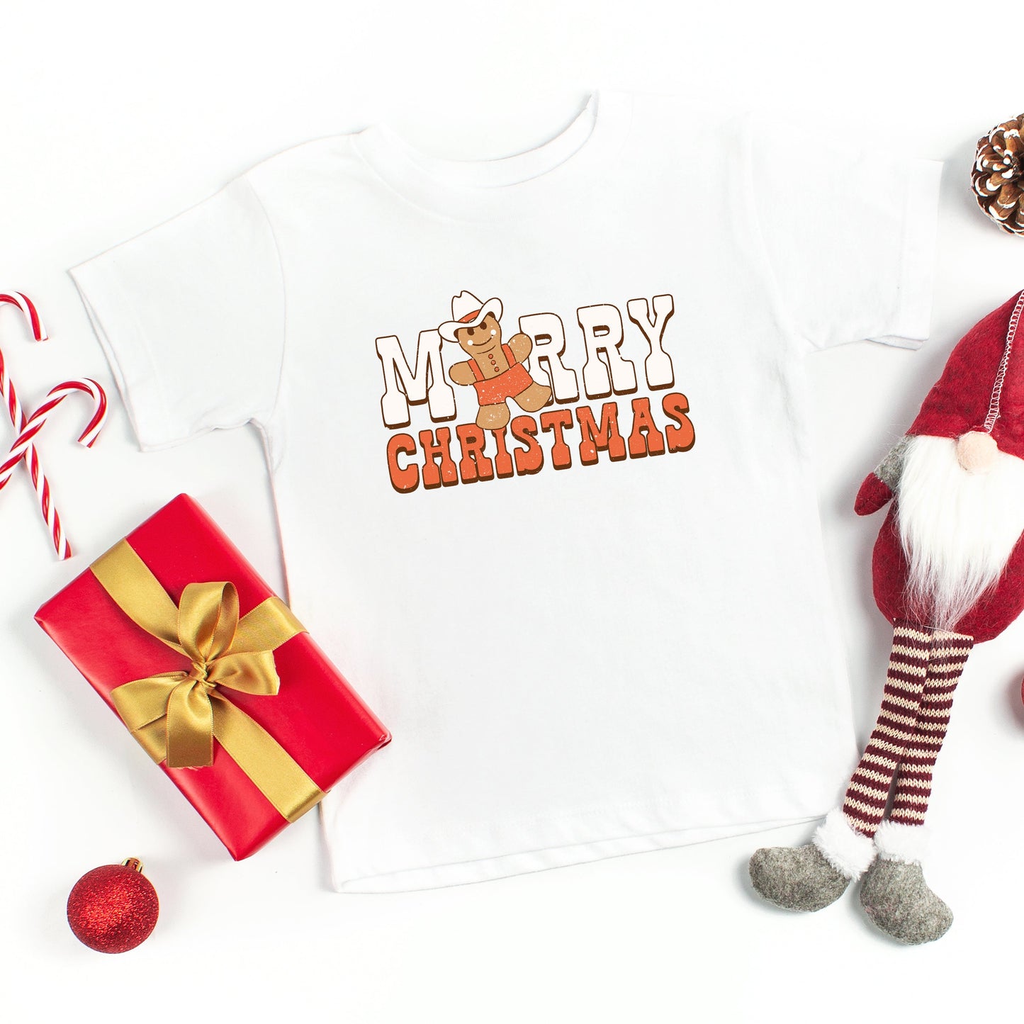 Merry Christmas Gingerbread | Toddler Short Sleeve Crew Neck