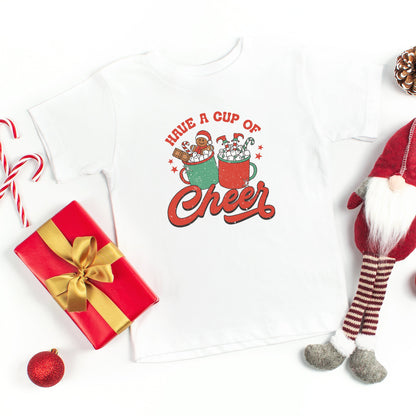 Retro Cup Of Cheer | Toddler Short Sleeve Crew Neck