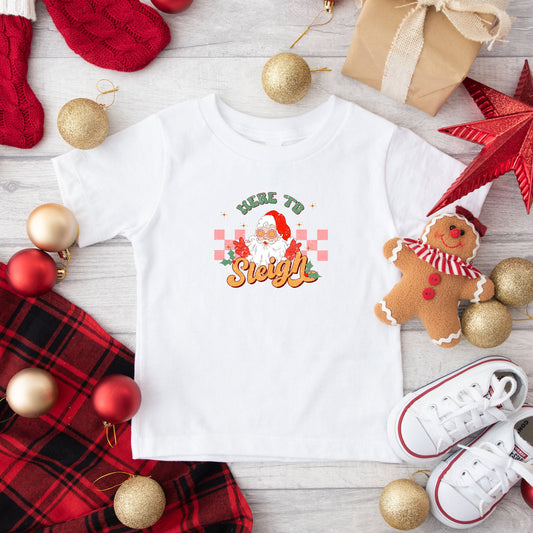 Here To Sleigh | Youth Short Sleeve Crew Neck