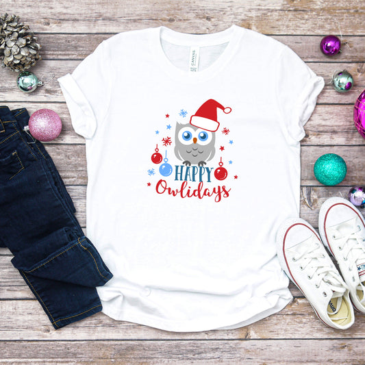 Happy Owlidays | Youth Short Sleeve Crew Neck