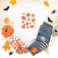 Distressed Flowers And Pumpkins | Youth Short Sleeve Crew Neck