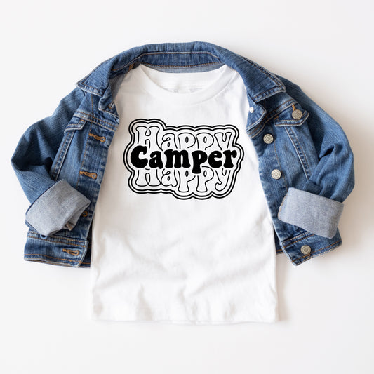 Happy Camper Stacked | Youth Short Sleeve Crew Neck