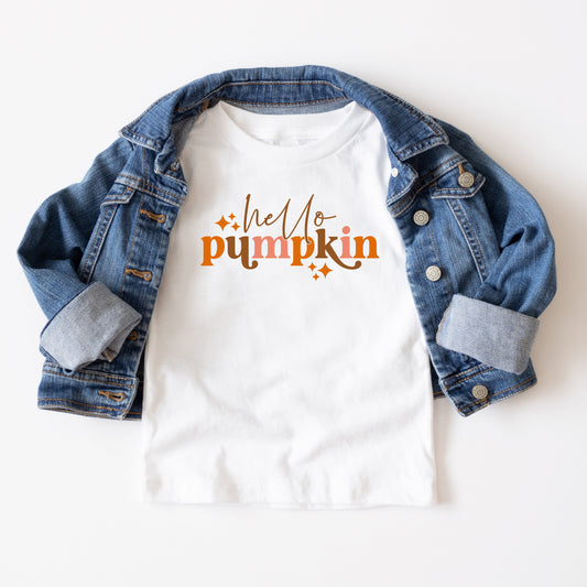 Hello Pumpkin Stars | Youth Short Sleeve Crew Neck