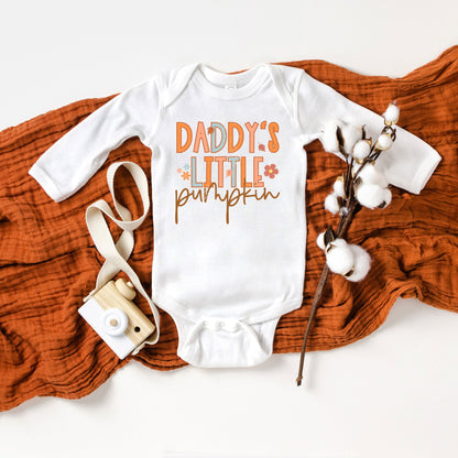 Daddy's Little Pumpkin | Baby Graphic Long Sleeve Onesie