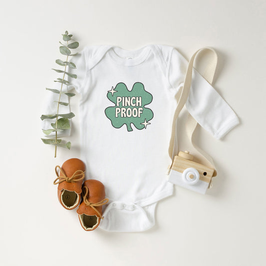 Pinch Proof Shamrock | Baby Long Sleeve Onesie