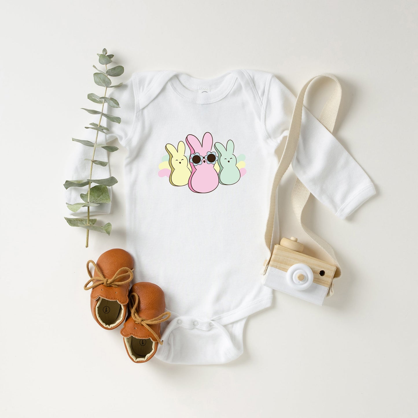 Chillin With My Peeps Sunglasses | Baby Long Sleeve Onesie