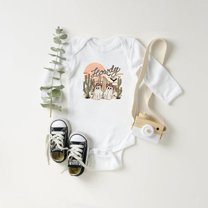 Howdy Ghosties | Baby Graphic Long Sleeve Onesie