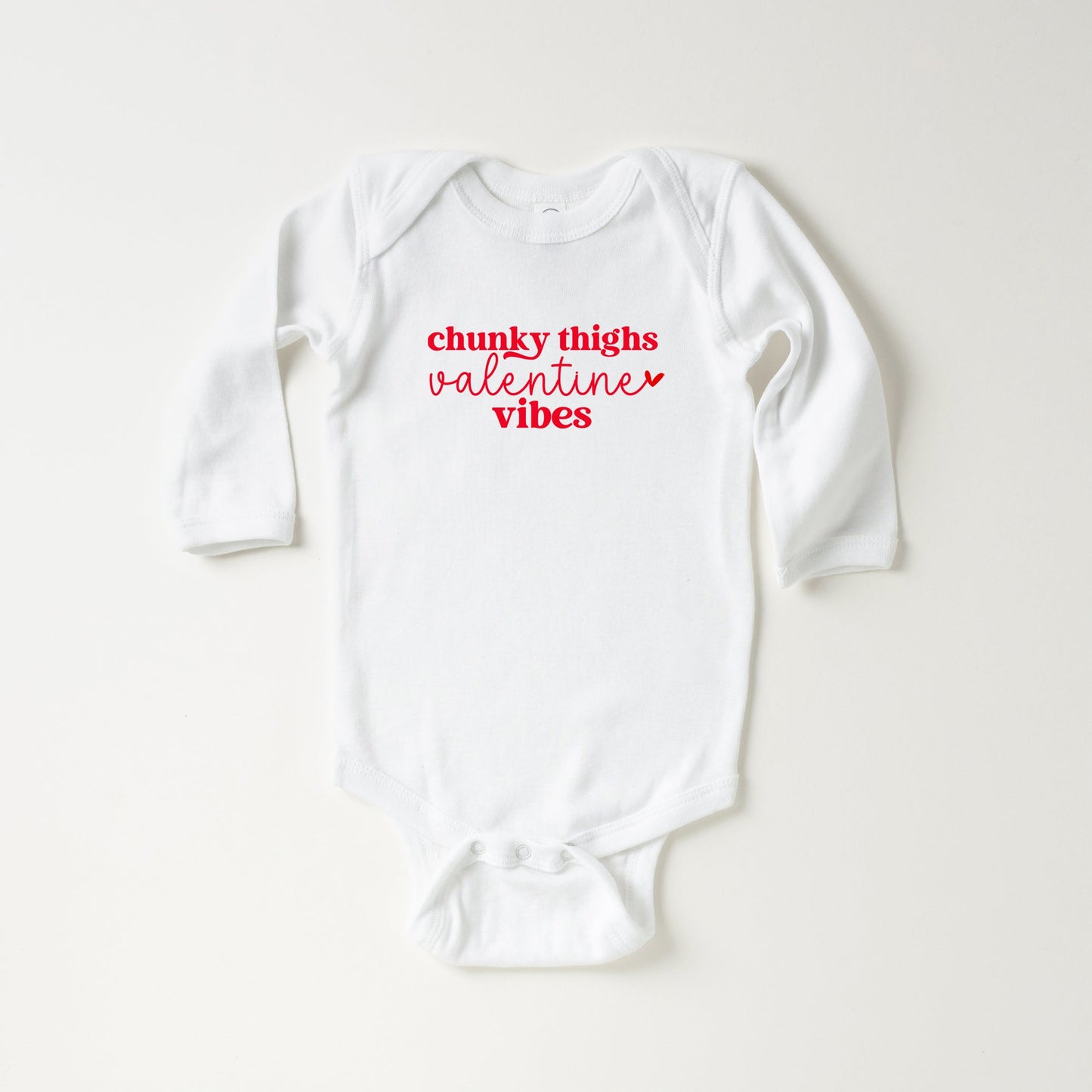 Chunky Valentine And Valentine Vibes | Baby Long Sleeve Onesie