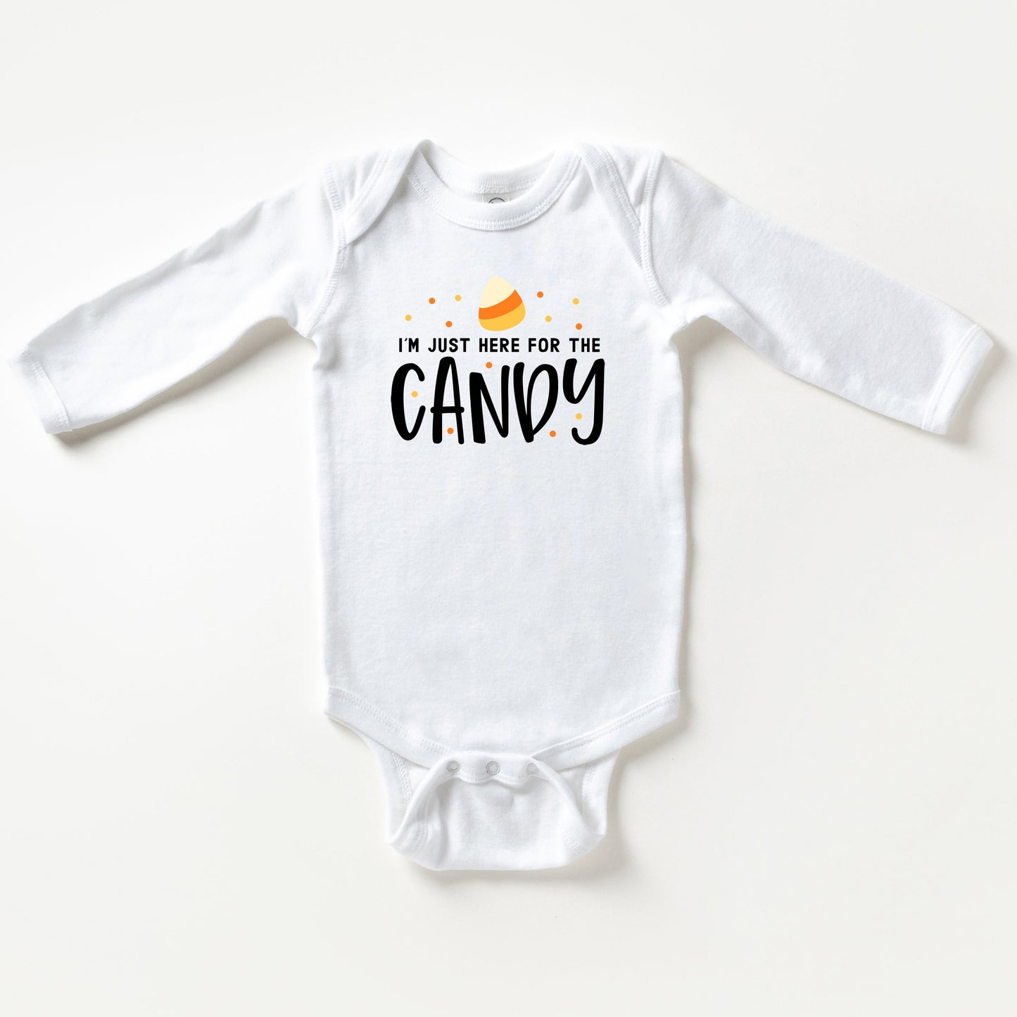 Here For The Candy | Baby Long Sleeve Onesie