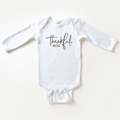 Thankful Mini Heart | Baby Long Sleeve Onesie