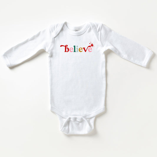 Believe Colorful | Baby Long Sleeve Onesie