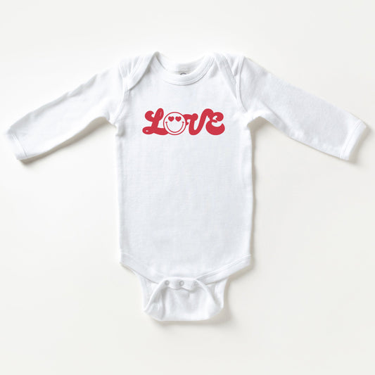 Love Smiley Face | Baby Long Sleeve Onesie