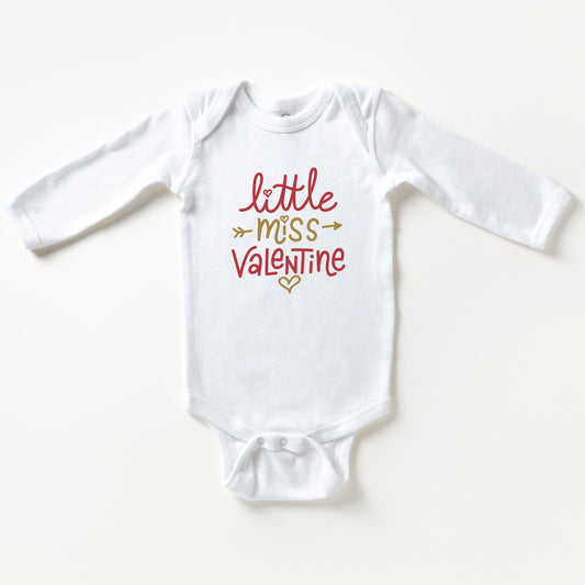 Little Miss Valentine | Baby Long Sleeve Onesie