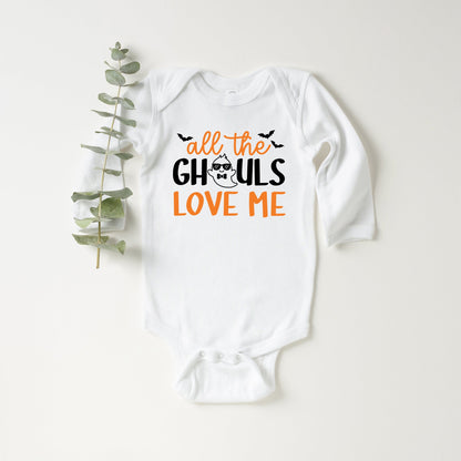 All The Ghouls Love Me Bats | Baby Graphic Long Sleeve Onesie
