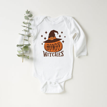 Howdy Witches Stars | Baby Graphic Long Sleeve Onesie