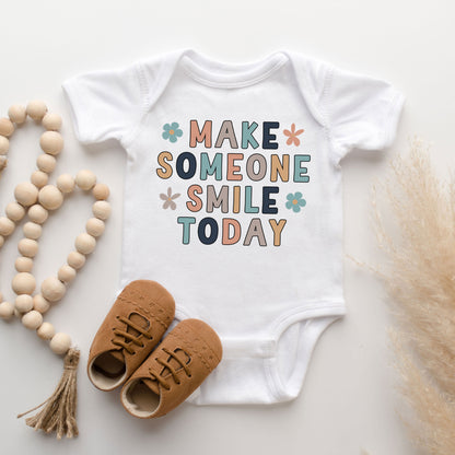 Make Someone Smile Today | Baby Graphic Short Sleeve Onesie