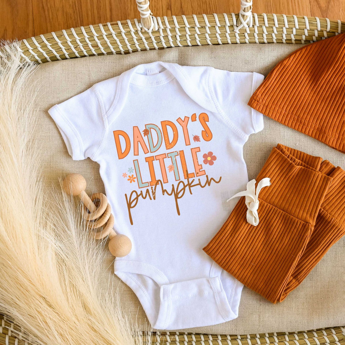 Daddy's Little Pumpkin | Baby Graphic Short Sleeve Onesie