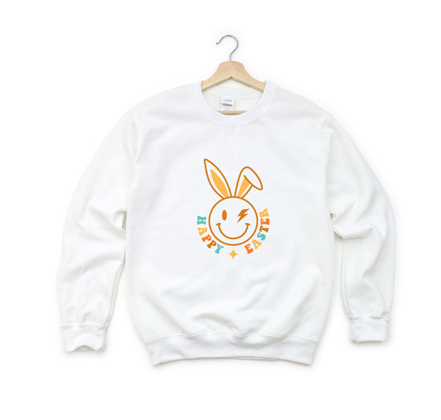 Happy Easter Smiley Lightning Bolt | Youth Sweatshirt