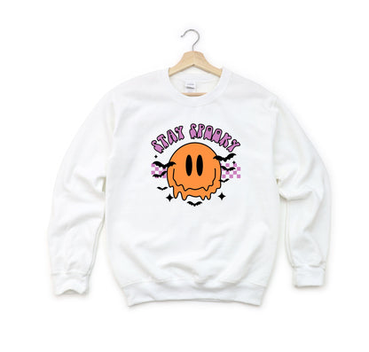 Stay Spooky Smiley Bats | Youth Graphic Sweatshirt