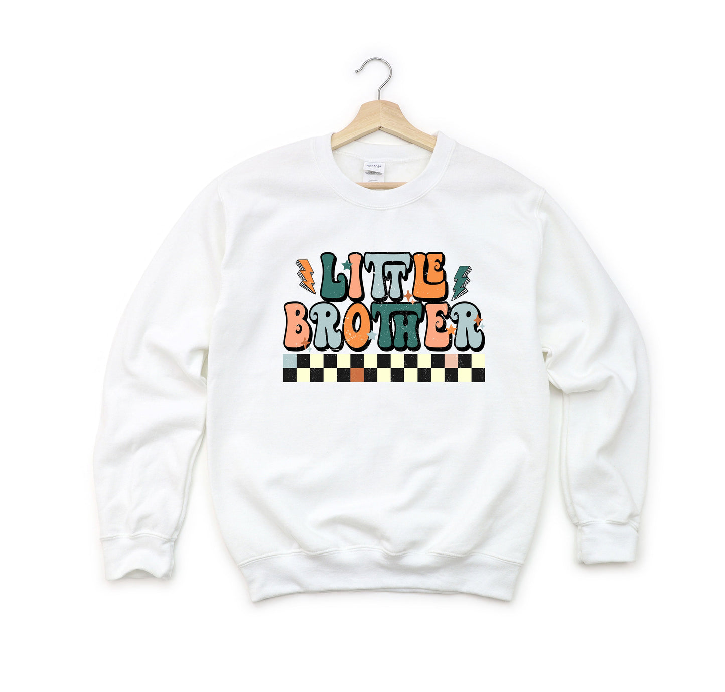 Little Brother Checkered | Youth Graphic Sweatshirt