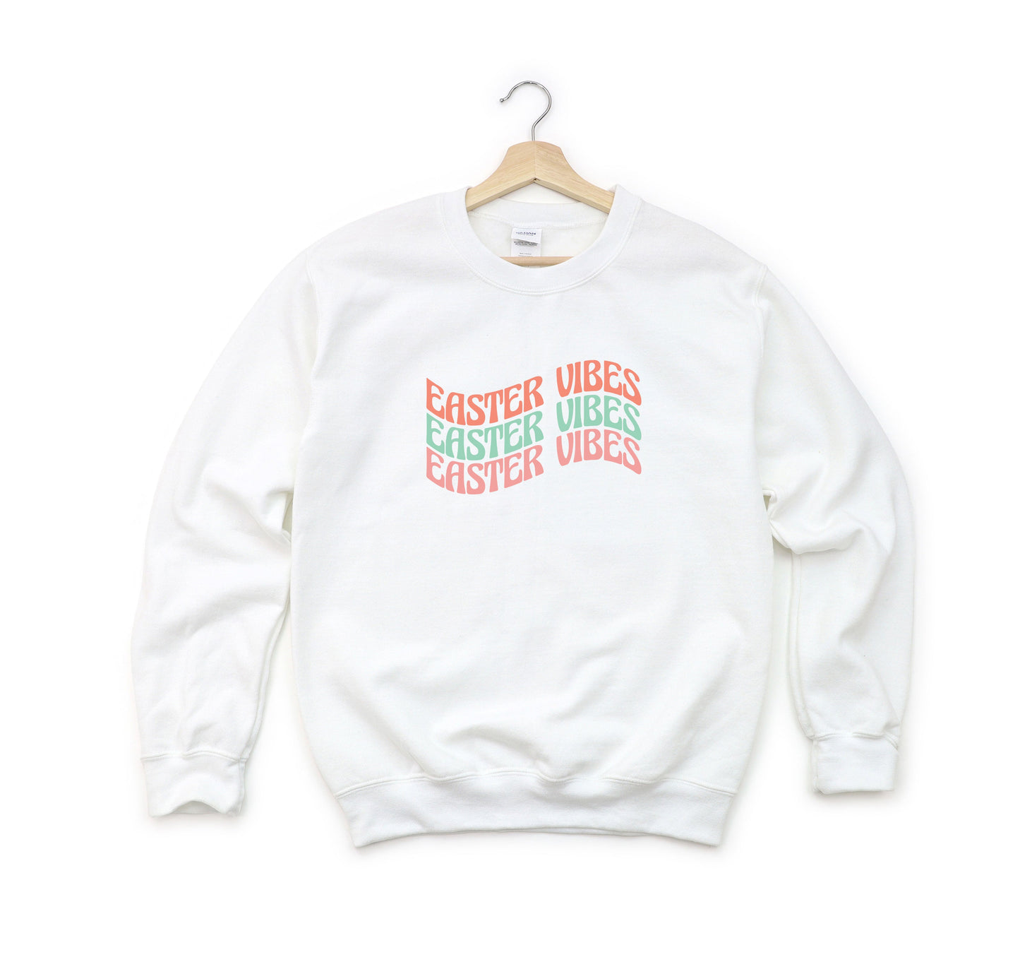 Easter Vibes Wavy Stacked | Youth Sweatshirt