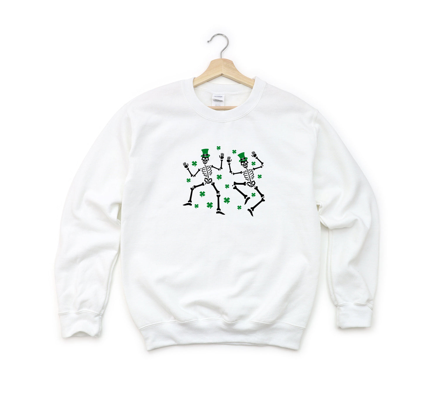 Shamrocks And Dancing Skeletons | Youth Sweatshirt