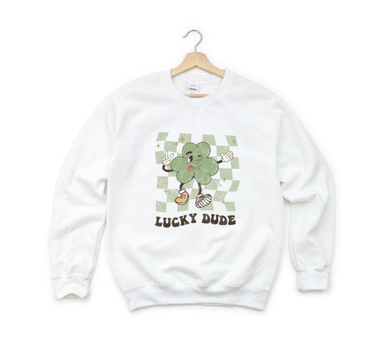 Lucky Dude Checkered | Youth Sweatshirt