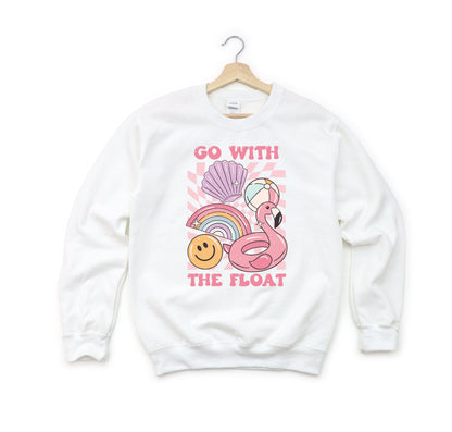 Go With The Float Pink | Youth Sweatshirt