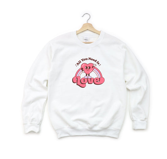 All You Need Is Love Heart Rainbow | Youth Sweatshirt