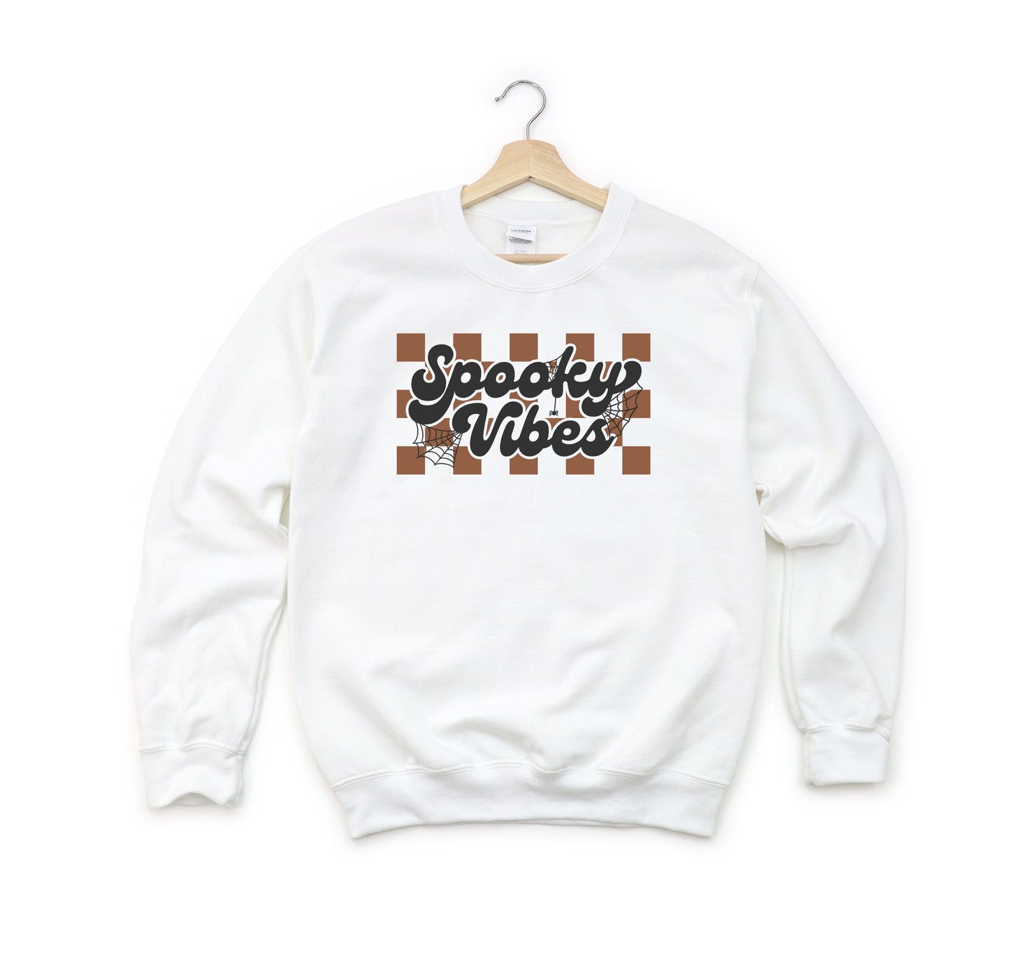 Checkered Spooky Vibes | Youth Sweatshirt