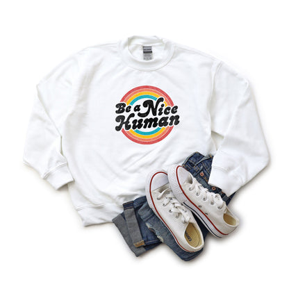 Be A Nice Human Circles | Youth Sweatshirt