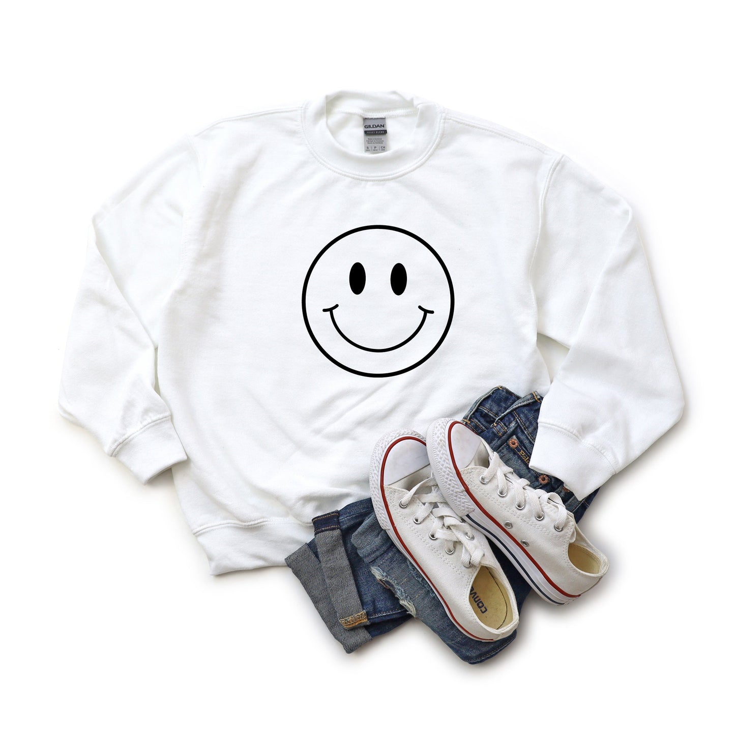 Smiley Face Outline | Youth Sweatshirt