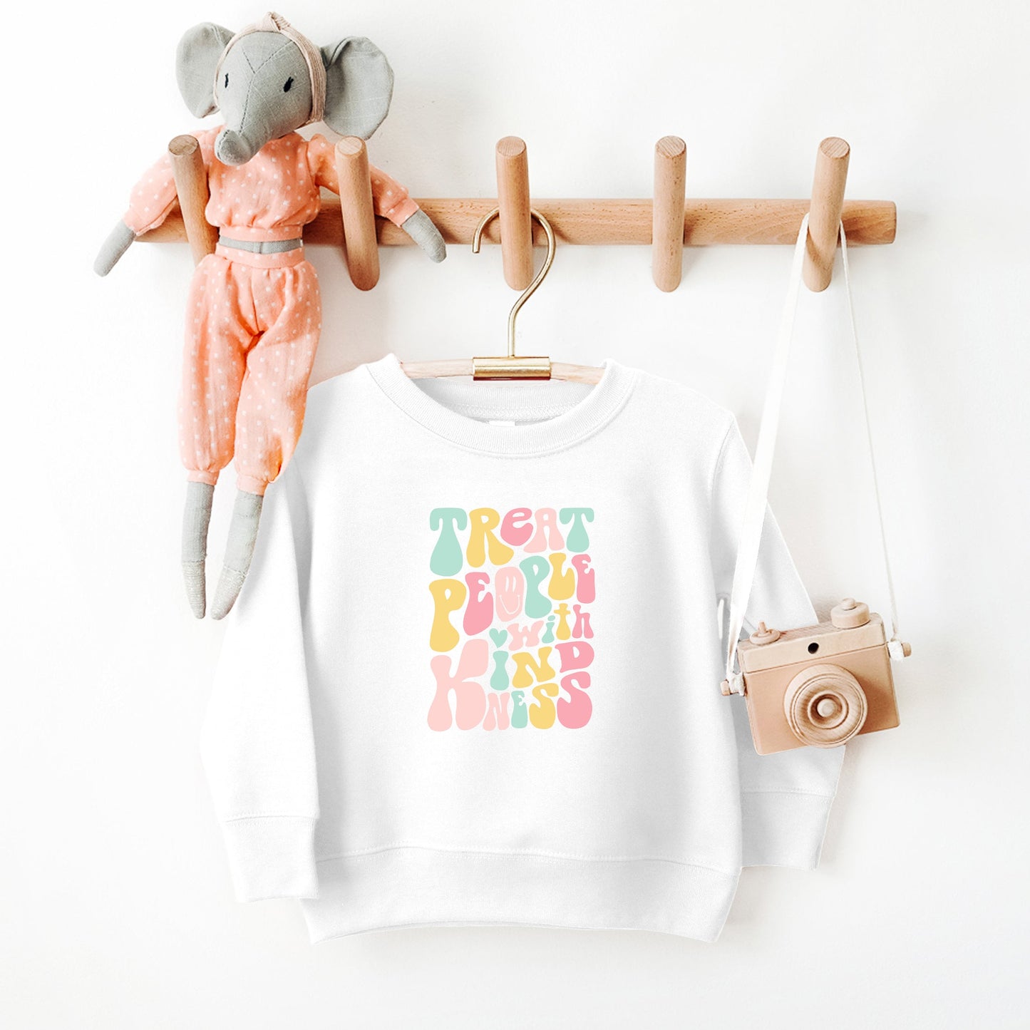 Retro Treat People With Kindness | Youth Sweatshirt