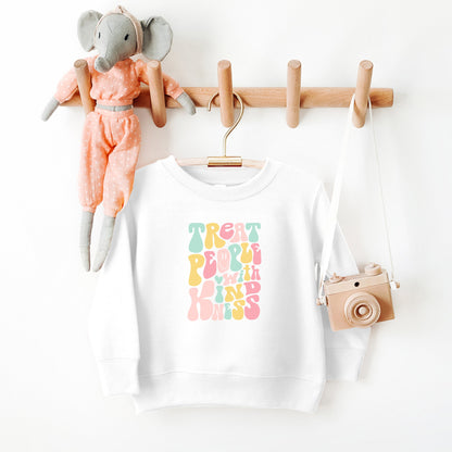 Retro Treat People With Kindness | Youth Sweatshirt