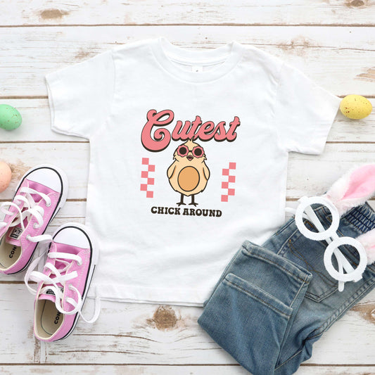 Cutest Chick Around | Toddler Graphic Short Sleeve Tee