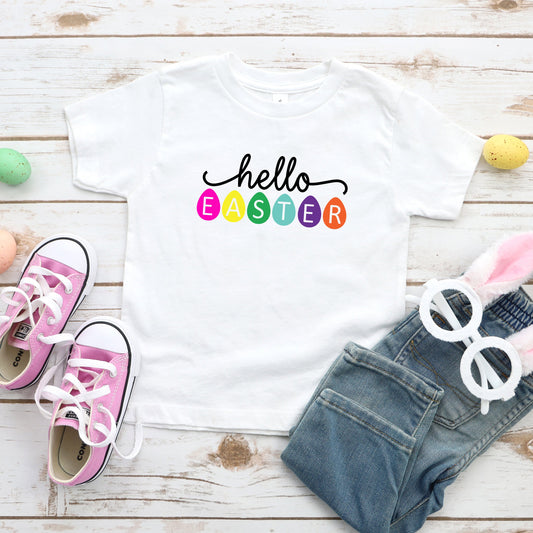 Hello Easter Eggs | Toddler Graphic Short Sleeve Tee