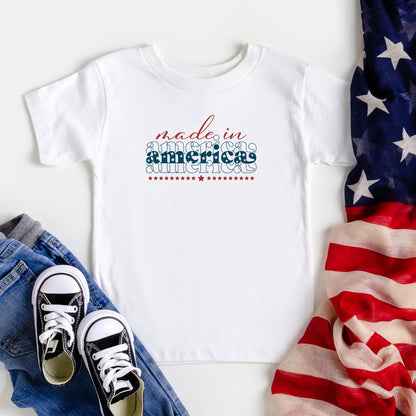 Made In America Stacked | Toddler Short Sleeve Crew Neck