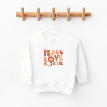 Peace Love Valentine | Toddler Sweatshirt