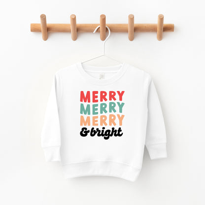 Merry And Bright Stacked | Toddler Sweatshirt