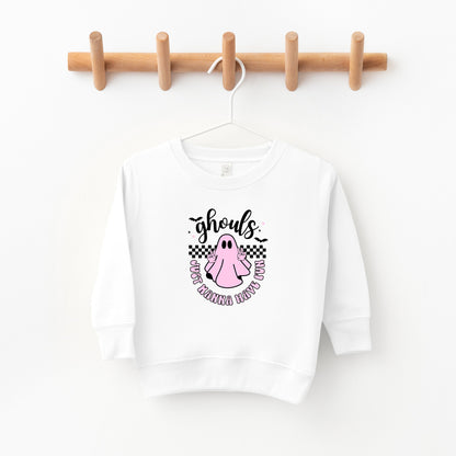 Just Wanna Have Fun Checkered | Toddler Graphic Sweatshirt