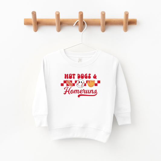 Hog Dogs and Home Runs Checkered | Toddler Sweatshirt